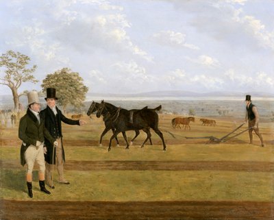 Sir Charles Morgan, 1760-1846 en la competencia de arado de Castleton, 1845 de James Flewitt Mullock
