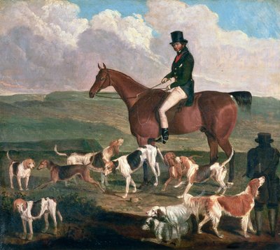 Tom Llewelyn Brewer en su caballo, 