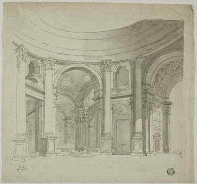 Interior de la iglesia abovedada de James Gandon
