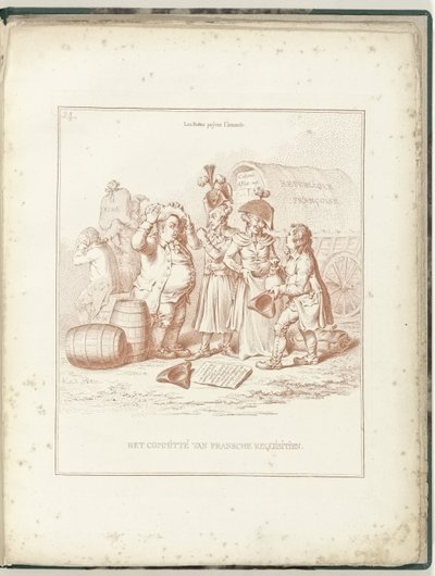 Comité de Requisiciones Francesas, 1795 El Comité de Requisiciones Francesas (título sobre objeto) Hollandia Regenerata (título de la serie) de James Gillray (possibly)