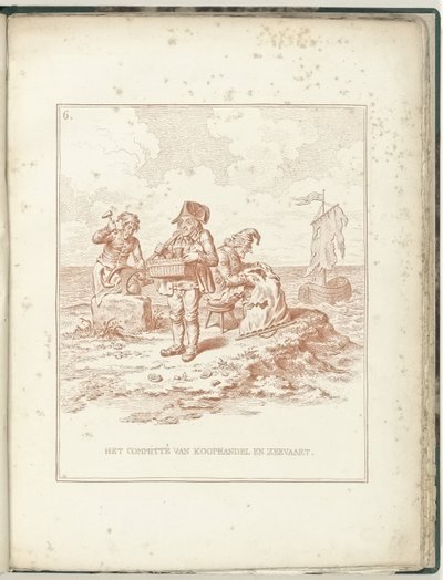 Comité de Comercio y Navegación, 1795 El Comité de Comercio y Navegación (título sobre objeto) Hollandia Regenerata (título de la serie) de James Gillray (possibly)