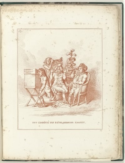 Comité de Asuntos Exteriores, 1795 El Comité de Asuntos Exteriores (título sobre objeto) Hollandia Regenerata (título de la serie) de James Gillray (possibly)