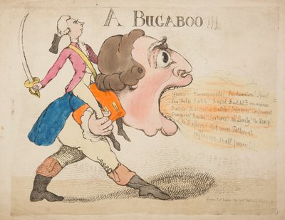 ¡¡¡Un Bugaboo!!! 1792 (grabado en color) de James Gillray