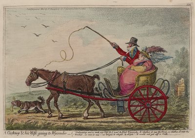 Un cockney y su esposa yendo a Wycombe de James Gillray