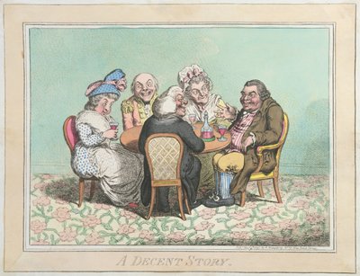 Una historia decente, publicada por Hannah Humphrey en 1795 de James Gillray