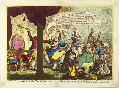 Una patada en los bajos fondos de James Gillray