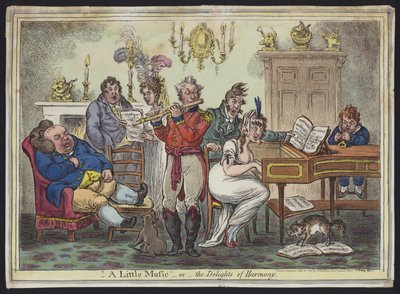 Un poco de música, o los placeres de la armonía de James Gillray