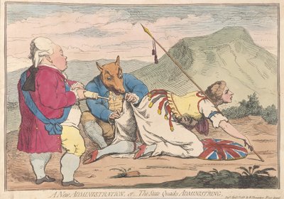 Una Nueva Administración o los Charlatanes del Estado Administrando de James Gillray