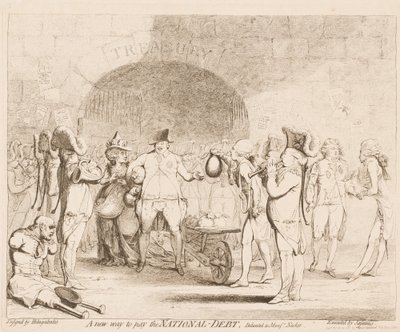 Una nueva forma de pagar la deuda nacional de James Gillray