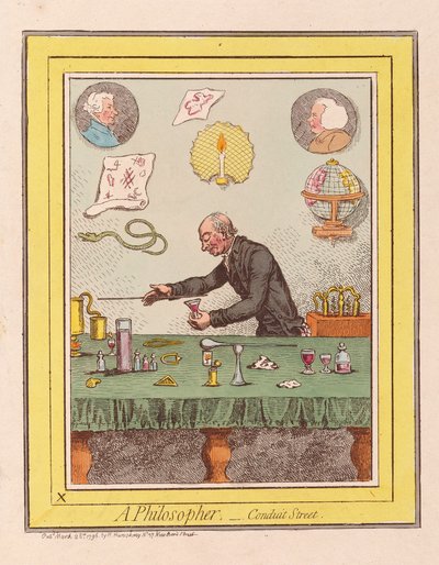 Un filósofo: Conduit Street, pub. 1796 de James Gillray