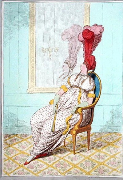 Un Retrato de la Elegancia Moderna, publicado por Hannah Humphrey en 1795 de James Gillray