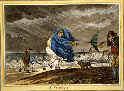 Una tormenta, publicado por H Humphrey, Londres, 1810 de James Gillray