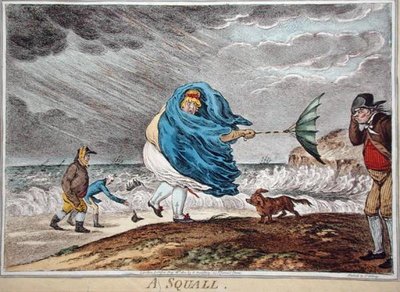 Una tormenta de James Gillray