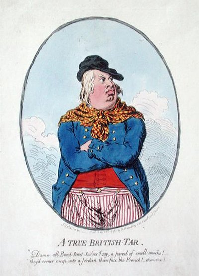 Un Verdadero Marinero Británico de James Gillray