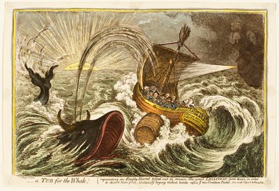 Una bañera para la ballena de James Gillray