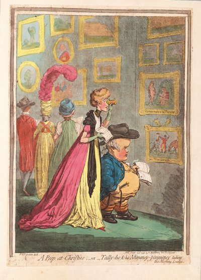 Un vistazo a Christies; - o - tally-ho, y su Nimeny-pimmeney tomando el paseo matutino, pub. 1796 de James Gillray