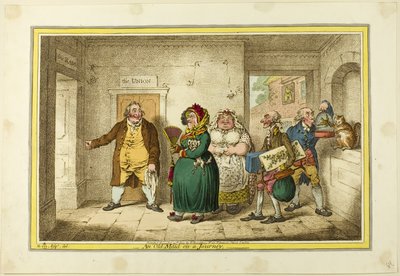 Una solterona de viaje de James Gillray