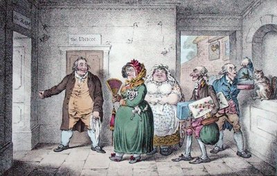 Una vieja solterona en un viaje de James Gillray