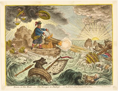 Bruin en su bote de James Gillray