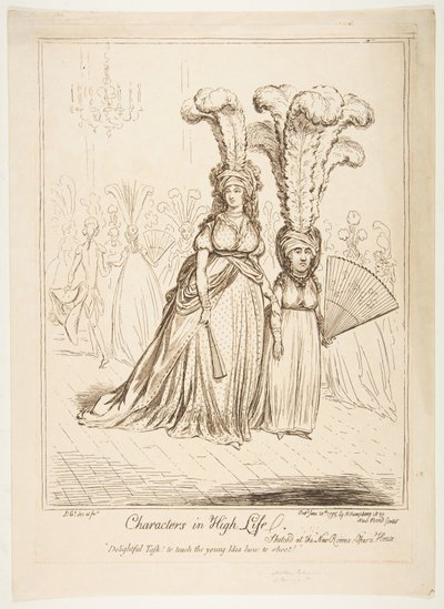 Personajes en la alta sociedad, 20 de junio de 1795 de James Gillray