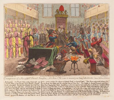 Consecuencias de una invasión francesa exitosa de James Gillray