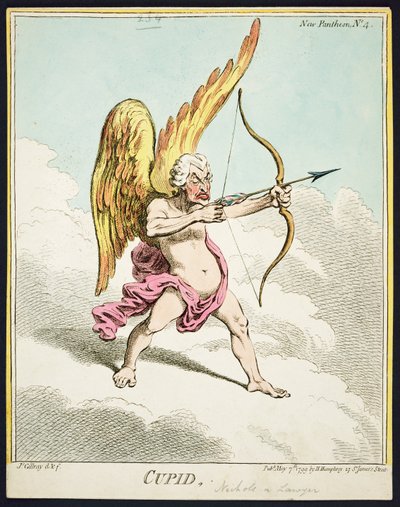 Cupido, del Nuevo Panteón No.4, publicado por Hannah Humphrey, 1799 de James Gillray