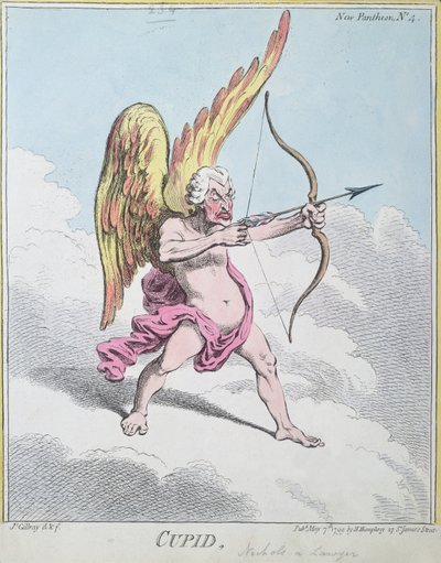 Cupido, publicado por Hannah Humphrey en 1799 de James Gillray