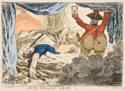 El fantasma del duque Guillermo de James Gillray