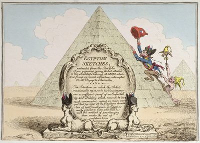 Bocetos egipcios, publicado por Hannah Humphrey en 1799 de James Gillray