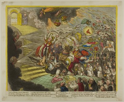 Fin de la farsa irlandesa de la emancipación católica de James Gillray