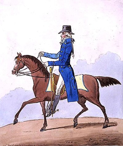 Elegancia ecuestre o Un noble escocés metamorfoseado de James Gillray