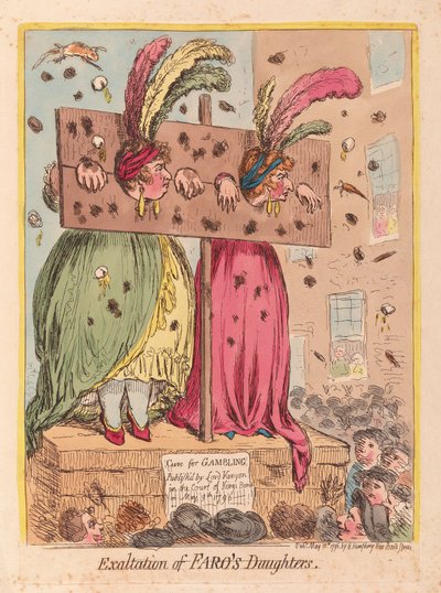 Exaltación de las hijas de Faro, pub. 1796 de James Gillray