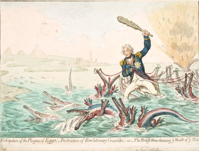 Extirpación de las plagas de Egipto, 1798 de James Gillray