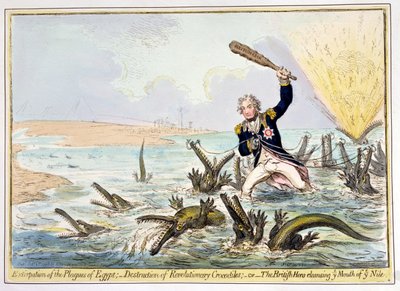 Extirpación de las plagas de Egipto, publicada por Hannah Humphrey en 1798 de James Gillray