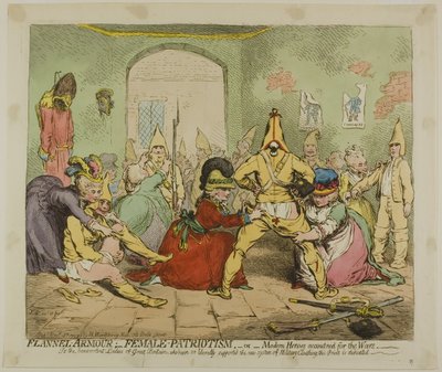 Armadura de franela; Patriotismo femenino de James Gillray