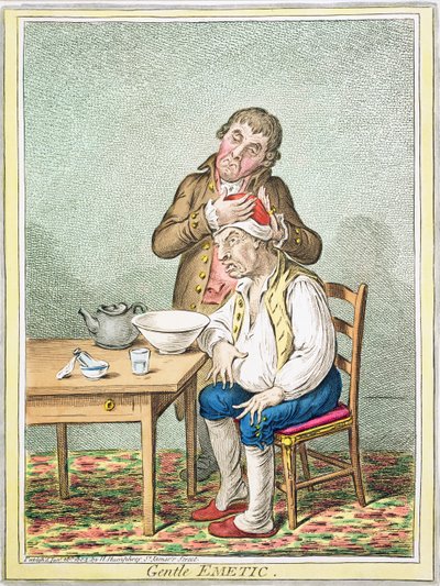 Emético suave, publicado por Hannah Humphrey, 1804 de James Gillray