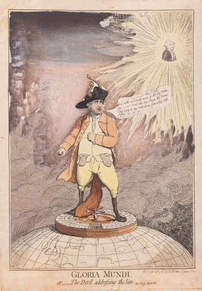 Gloria Mundi, o el Diablo Dirigiéndose al Sol de James Gillray