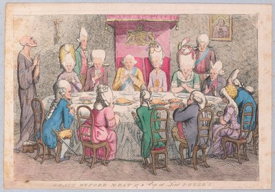 Gracia Antes de Comer o una Mirada a Lord Peters de James Gillray