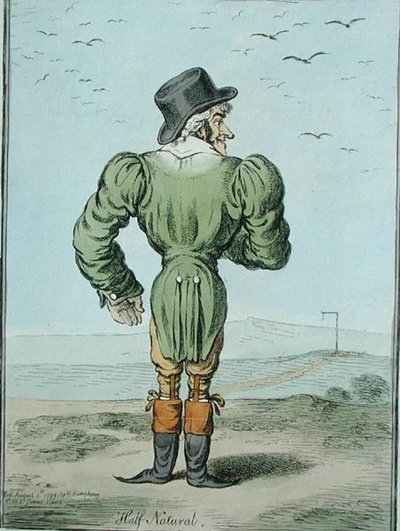 Medio-Normal, publicado por Hannah Humphrey en 1799 de James Gillray