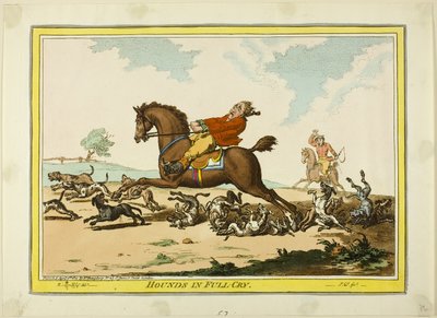 Sabuesos en pleno clamor de James Gillray
