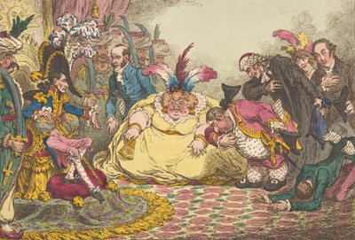 Introducción del ciudadano Volpone y su séquito en París de James Gillray