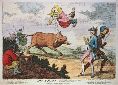 John Bull triunfante, publicado por William Humphrey, 4 de enero de 1780 de James Gillray