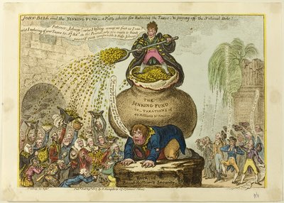 John Bull y el Fondo de Hundimiento de James Gillray