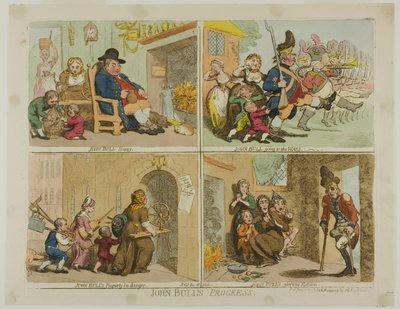 El progreso de John Bull de James Gillray