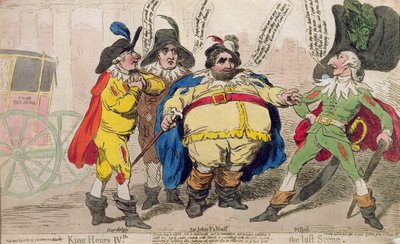 Rey Enrique IV: la Última Escena, publicado por S.W. Fores en 1788 de James Gillray