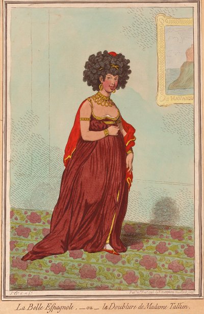 La bella española o el doble de Madame Tallien, pub. 1796 de James Gillray