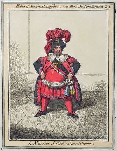 El Ministro de Estado en gran traje, de la serie 