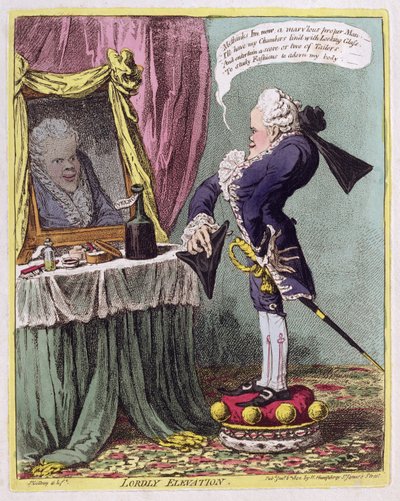 Elevación señorial, pub. por Hannah Humphrey, 1802 de James Gillray