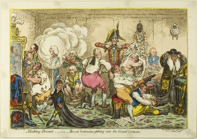 Hacer decente; es decir, Broad-Bottomites Entrar en el Gran Traje de James Gillray