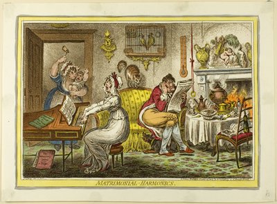 Matrimonial-Harmónica de James Gillray